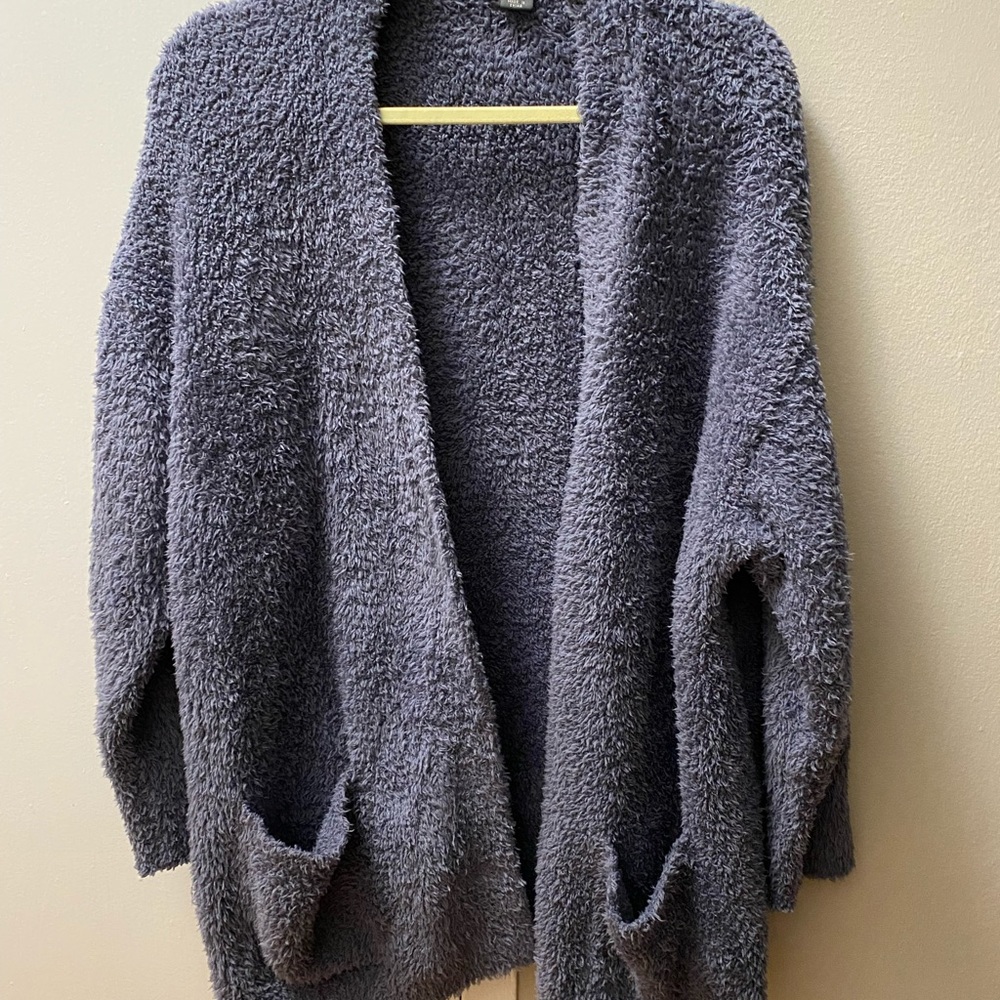 Barefoot Dreams cardigan. Size L/XL. Purple.